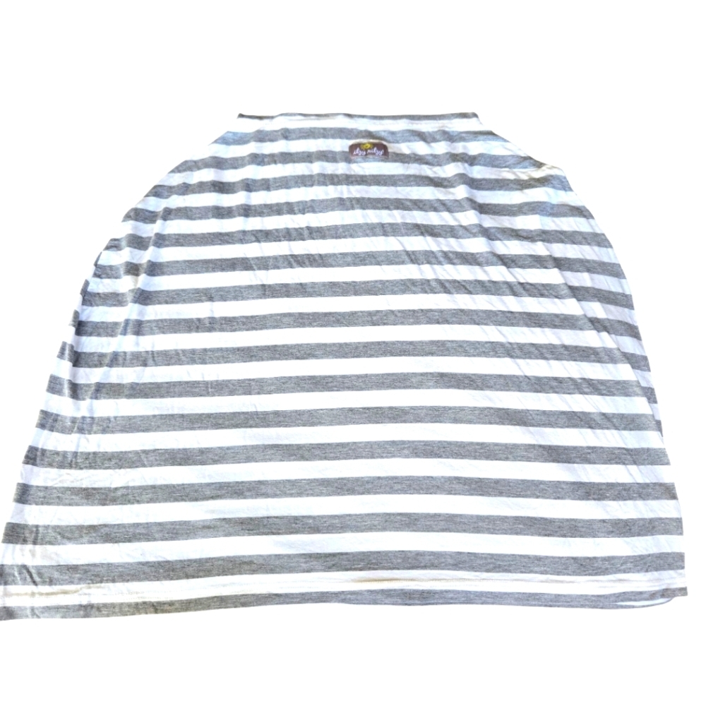 Itzy Ritzy Gray and White Striped Cover